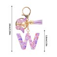 thumbnail image 1 of TopLLC Tools&Home Improvement Initial Letter Keychains For Women Tassel Purple Cute Car Keychain For Wallet Backpack Bag A chopper, 1 of 4
