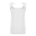 thumbnail image 5 of EGNMCR Camisoles pour Femmes Mode Femmes Col en V Patchwork Uni Dentelle Courts Camis Hauts Gilet, 5 of 5