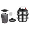 thumbnail image 4 of Rongfmy 304 Stainless Steel Small Micro Pressure Cooker Pot Nonstick w Tray Lid, 4 of 9