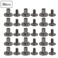 thumbnail image 2 of Rivet Flat Head Rivet Binding Rivet Rivet Kit 50 Set 8mm Pure Copper Flat Head Rivets Leather Strap Screws Kit For Notebook Binding, 2 of 8