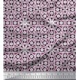 thumbnail image 1 of Soimoi Satin Silk Fabric Floral Block Print Fabric by the Yard 42 Inch Wide, 1 of 5