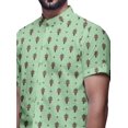 thumbnail image 4 of BESTMAN Slim Fit Shirts For Men Button Down Short Sleeve Printed Shirts For Boys, 4 of 5