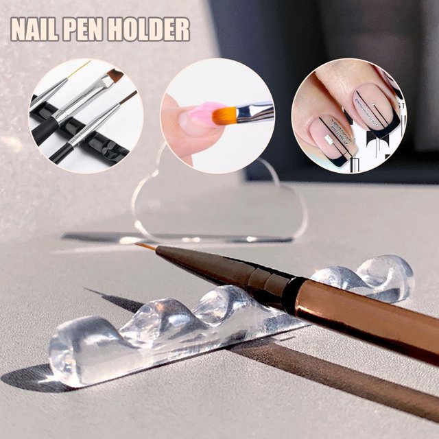 Porte-stylo de Manucure Réutilisable Surface Lisse Léger 5 Compartiments pour Peinture d'Ongles pour Femmes