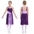 thumbnail image 3 of Oyolan Robe de Danse Ballet Sans Manches en Maille Transparente pour Filles, Tenue de Performance, Violet 14, 3 of 7