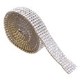 thumbnail image 2 of Beaded Trim,  Glass Rhinestone Trim Ribbon 1m 5 Rows Hot Fix Chain Trim for DIY Garment, 2 of 8