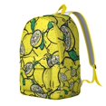 thumbnail image 5 of Fresh and Bright Lemon Print Daypack, Cute Summer Fruit Design Backpack with Citrus Pattern for Teens and Travelers, 5 of 5