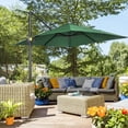 thumbnail image 2 of Outsunny Parasol Suspendu Déporté Carré 8'x8' pour Patio avec Base en Croix Vert, 2 of 10
