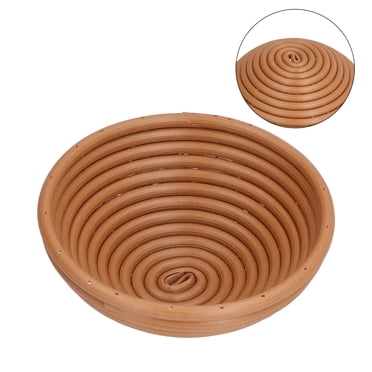 Bread Banneton Proofing Basket Oval Baskets for Bread Making Baking Fermentation [round-brown]