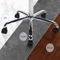 thumbnail image 3 of Homy Casa Adjustable Office Chair, Upholstery Desk Task Chair with Chrome Base, Swivel Task Chair with Wheels, 3 of 9