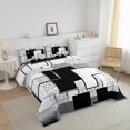 thumbnail image 3 of YST Geometric Aztec Bedding Sets Full Abstract Boho Aztec Check Comforter Setwestern Geometric Grids Down Comforter For Kids Teen Adults,Black White Grey Bed Set Modern Fashion Room Decor, 3 of 6