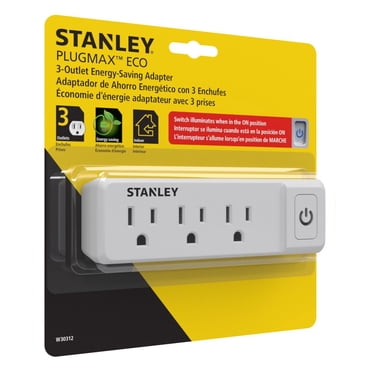 Stanley PlugMax ECO 3-Outlet Adapter With Light Up ON/OFF Switch