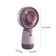 thumbnail image 3 of TopLLC Mini Handheld Fan, Matching Color Design Portable Personal Table Fan, USB Rechargeable Battery Operated Handheld/Desktop Electric Fan Low Noise Strong Airflow Cooling Fan for Office Travel, 3 of 9
