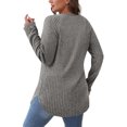 thumbnail image 4 of BLVB Womens Soft Long Sleeve V Neck Shirts Solid Color Casual Ribbed Knitted Pullover Tunic Tops Lightweight Curvy Sweaters, 4 of 7