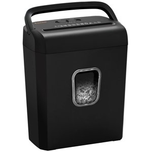 Bonsaii 6-Sheet Déchiqueteuse de papier micro-cut, P-4 Haute sécurité pour la maison & Petite utilisation au bureau, cartes de crédit, cartes d'achat, cartes 3.4 Gallons panier transparent de déchets de fenêtre, B