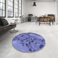 thumbnail image 4 of Ahgly Company Tapis d'Intérieur Lavable en Machine Carré Transitionnel Bleu Ciel, 4 Pieds Carré, 4 of 7
