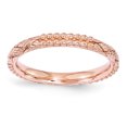 thumbnail image 1 of Bague en Argent Sterling Stackable Expressions Plaqué Or Rose Taille 6, 1 of 3