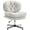 Cream White, variant on HOMCOM Armless Office Chair Desk Chair with Wide Thick Padded Seat, White