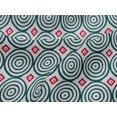 thumbnail image 4 of oneOone Viscose Jersey Fabric Diamond & Circle Block Print Sewing Fabric BTY 60 Inch Wide, 4 of 5