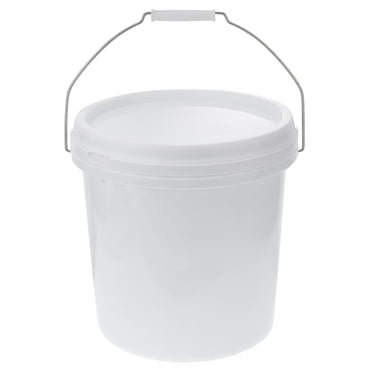 Milisten Seau en Plastique Portable Seau en Plastique Blanc Seau d'Eau en Plastique Seau de 3 Gallons