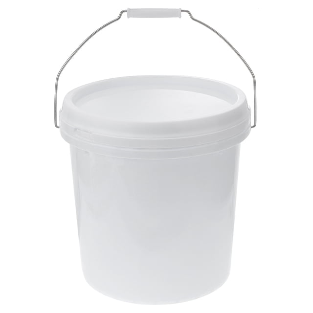 icolorfuled Portable Plastic Bucket White Plastic Bucket Plastic Water Bucket 3 Gallon Bucket