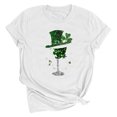thumbnail image 1 of Dealovy T-Shirts de la Saint-Patrick pour Femmes, Manches Courtes, Col Rond, Coupe Ample, T-Shirt Décontracté à Motif de Trèfle, 1 of 2