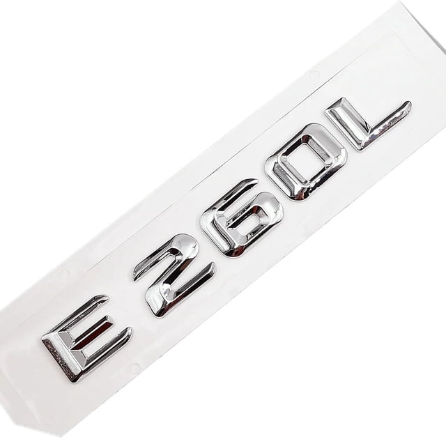 ZWEIP Car Rear Tail Emblem Number Letters Car Sticker For Mercedes Benz E260L E 260L Chrome Silver/ Matte Black
