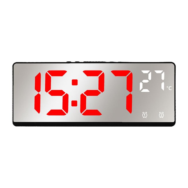 GROWTH TANK Numérique Réveil Batterie Alimenté Ou USB Luminosité Réglable 12H 24H Bureau Rouge Lumière