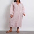 thumbnail image 3 of Robe Chemise pour Femmes à Manches Longues et Col Rabattu à Rayures, 3 of 9
