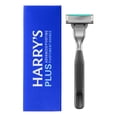 thumbnail image 1 of Harry's Plus Razor - 1 Handle and 1 Razor Blade with Travel Blade Cover (Onyx), 1 of 9