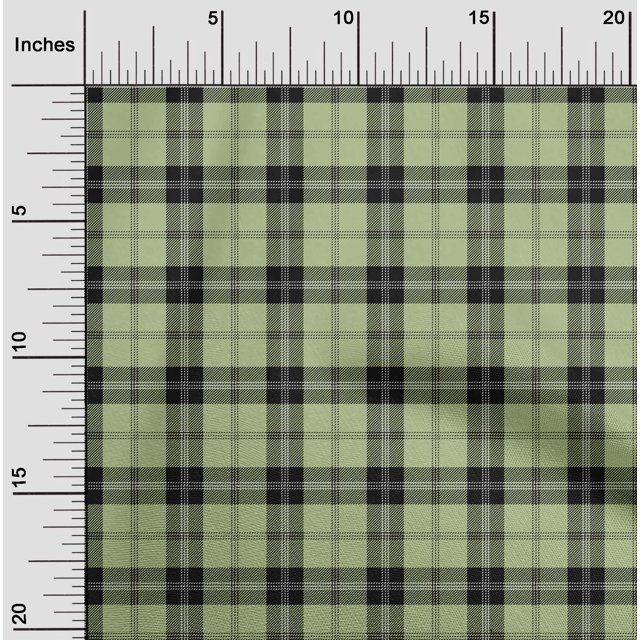 oneOone Cotton Poplin Fabric Tartan Check Printed Craft Fabric BTY 42 Inch Wide