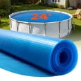 thumbnail image 1 of VEVOR Solar Pool Cover, 24 ft Round Pool Bubble Cover, 8 Mil Pools Solar Blanket with Bubble & PE Material, Daytime Heat Absorption, Nighttime Heat Retention, Heat Retaining Solars Covers, Blue, 1 of 9