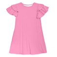 thumbnail image 4 of Robe d'Été pour Filles, Robe Trapèze à Volants, Robe Évasée pour Fille, Manches Courtes, Robe Rose pour Filles, Robe pour Fête de Thé, 4 of 4