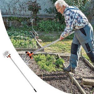 Tiller Cultivator For Garden And L Awn Cultivator Tool Interchangeable Impellers Adjustable Handle Adjustable Garden Manual Ro Tary Tiller Cmmt12069 Self Trim Strips behind Reel Mower Door Trim