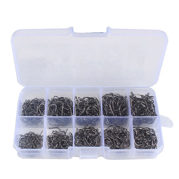 500/100 Pcs fishhook set High Carbon Steel Fishing Hooks Set Fly Fishing Hook Set