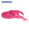thumbnail image 2 of Uxcell Grosgrain Ribbons with White Dots Ribbon Bow Decoration Crafts Gift Wrapping Wedding Rose Red 25 Yards 3/8 Inch, 2 of 7