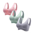 thumbnail image 2 of Timegard 3pc Bras for Women No Underwire High Support Breathable Comfort Seamless Bralette Sleep Bras, 2 of 7