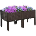 thumbnail image 1 of Outsunny 2-piece Raised Garden Bed PP Raised Flower Bed, 1 of 10