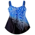 thumbnail image 3 of Women Plus Size Swimsuit Contrast Color Sleeveless Swimwear Bathing Suits, 3 of 5