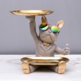 thumbnail image 1 of Sculpture Chic de Butler Statue de Chien Rangement de Bijoux Figurine d'Animal Porte-Clés pour Gris, 1 of 7