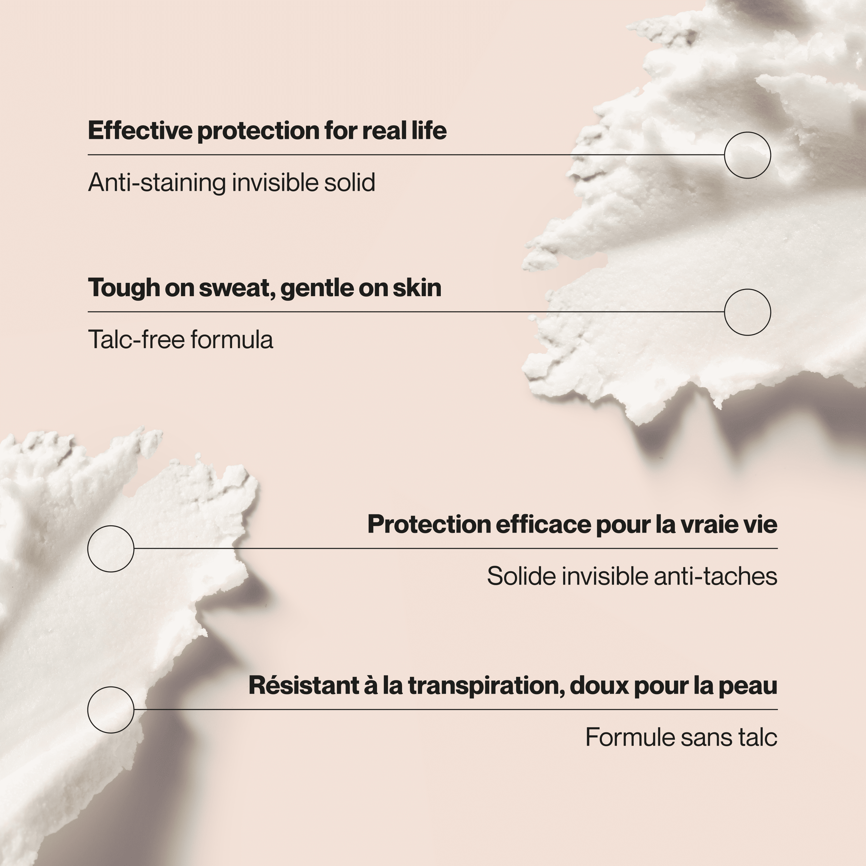 Déodorant antisudorifique Suave pour femmes, protection 48 heures, parfum de poudre, 74g