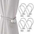 thumbnail image 1 of ORUYROP 8 PCS Magnetic Curtain Tiebacks, European Style Convenient Drape Tie Backs, Decorative Drape Tie Backs Holdback Holder for Window Draperies, No Tools Required for Christmas Home Holida, 1 of 6