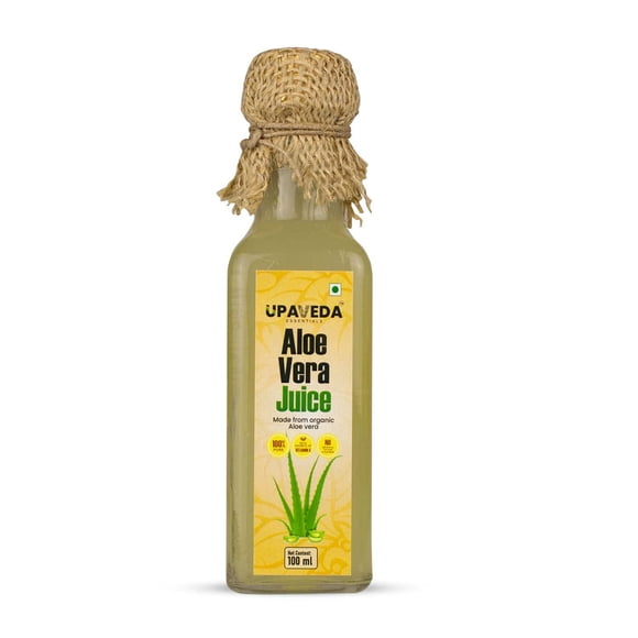 Upaveda Pure & Natural Aloe Vera Juice For Glowing Skin Good For Hair & Skin | 100ml 0.2lbs