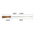 thumbnail image 4 of Brochettes Kebab BBQ en Acier Inoxydable avec Poignées en Bois, Bâtons de Brochettes Plats Réutilisables en Métal avec Pochette de Rangement, 6 Pcs, 4 of 6