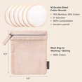 thumbnail image 4 of CHUANK Reusable Makeup Remover Pads  Eco-Friendly Cotton & Bamboo Rounds for Toner & Exfoliants  Includes Washable Bag for Laundry & Storage  10 Count, 4 of 5