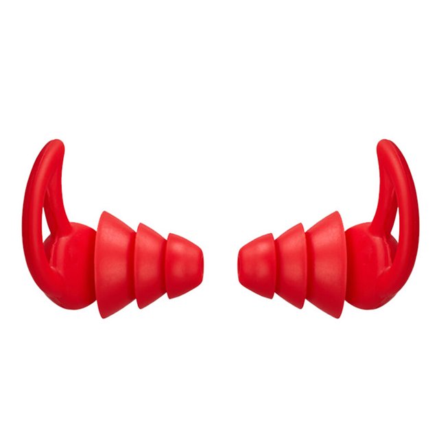 Sleeping Earplugs Silicone Earbuds Noise Reduction Reusable Reduction Earplug Silicone Earplugs for Office Home, Red, 3 Layers