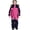 Hot Pink#kids snowsuit insulated, variant on LMKIHUSA Waterproof Snowsuit for Kids Outdoor Ski Snowboard Overalls Windproof Winter Thermal Soft Skisuits Patchwork Hoodie Siamese Onesie 2025 Light Blue,3-4Year