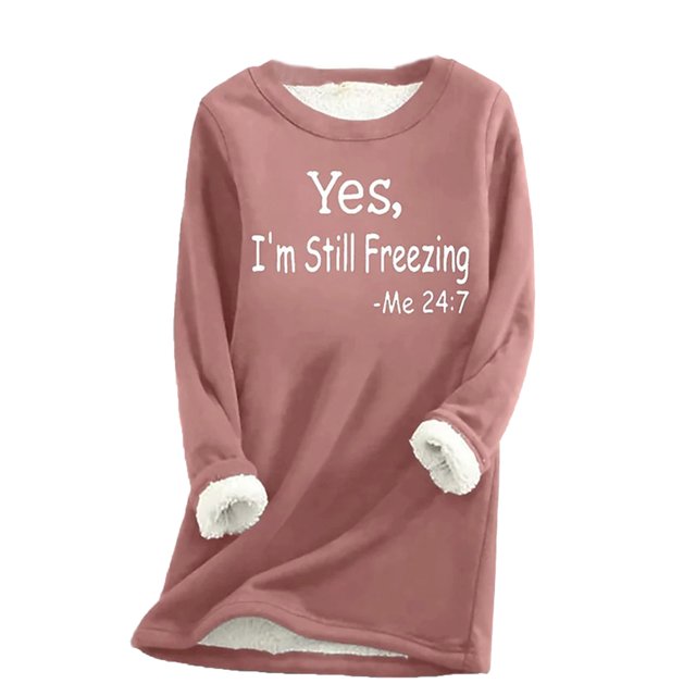 XZNGL Womens Large Loose Print Top Thickened and Velvet Lamb Wool Warm Underlay