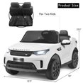 thumbnail image 2 of Costway 12V Licensed Land Rover Kid Ride On Car 2-Seater Electric Vehicle RC w/MP3 White, 2 of 10