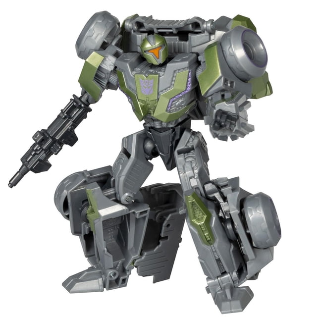 Transformers Série Studio de Luxe Transformers : War for Cybertron 08 Decepticon Soldier - Figurine Articulée de 4,5 Po (11,5 cm) Édition Gamer, mode robot Orienté vers l'Avant avec Déco Inspirée des Jeux Vidéo, Toile de Fond Amovible Save Zeta Prime et blaster Répétitif; Se Convertit en Voiture de Sport Cybertronienne en 12 Étapes, Notée pour la Posabilité et Adaptée aux Scènes d'Exposition Ou de diorama.