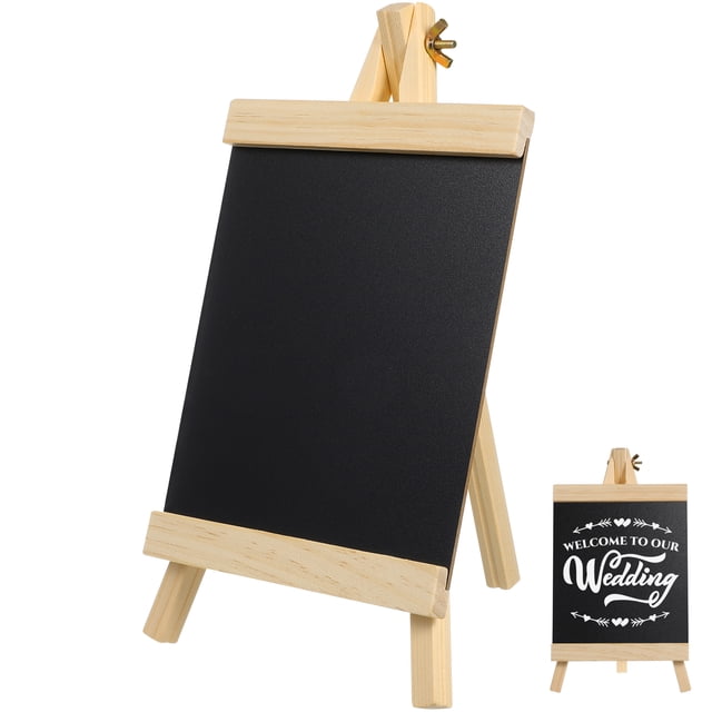 Tableau Noir en Bois Autoportant pour Mariage Panneau de Message Tableau Noir de Table